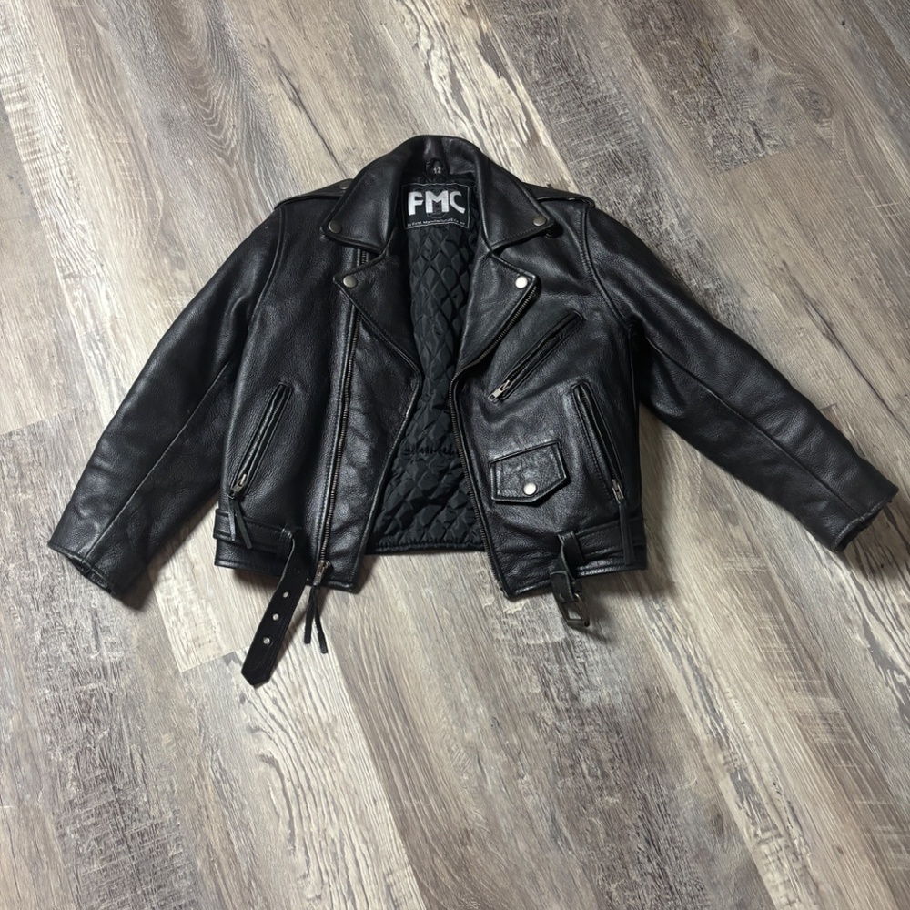FMC Motor Cycle Jacket Black Leather - Picture 9 of 10